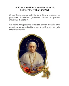 Novena a San Pío X